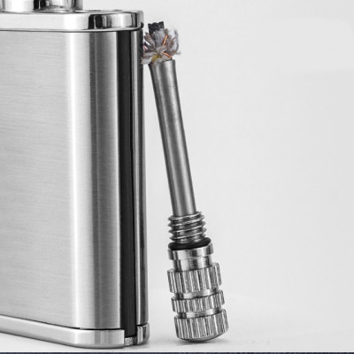 Vỏ Hột Quẹt Bật Lửa Xăng Chief CF210 Thiết Kế Đẹp Độc Lạ 2 Trong 1 - Dùng Xăng Bấc Đá Cao Cấp