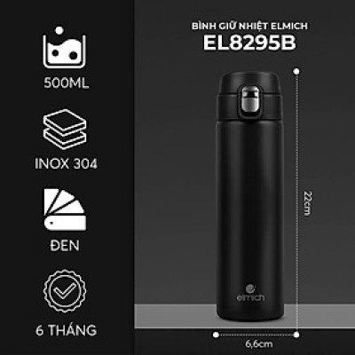 Bình giữ nhiệt nắp bật Elmich EL8295 500ml 