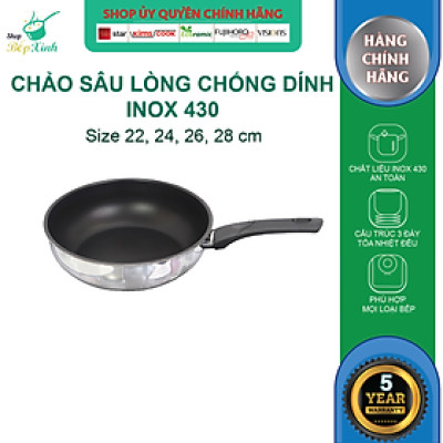 Chảo Sâu 3 Đáy Lòng Inox Chống Dính Sandwwich Fivestar