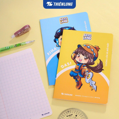 Combo 5/10 Tập học sinh chống lóa 48 trang 4 ô ly vuông 2.5mm 100gsm Thiên Long NB-115/AK - PB Akooland - Mẫu ngẫu nhiên