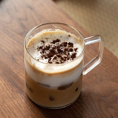 Ly thủy tinh uống trà cà phê 360ml CAFE DE KONA
