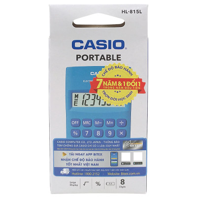 Máy Tính Casio HL815L-BU - Màu Xanh Dương
