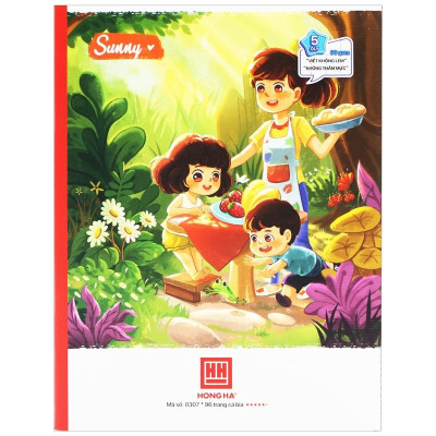Combo 5 Vở 5 Ô Ly 96 Trang 80gsm Class Sunny - Hồng Hà 0307 (Mẫu Màu Giao Ngẫu Nhiên)