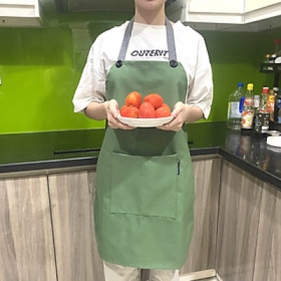 Tạp Dề Nấu Ăn, Pha Chế Vải Canvas Sang Trọng Dày Dặn Không Nóng Bí Hàng VN