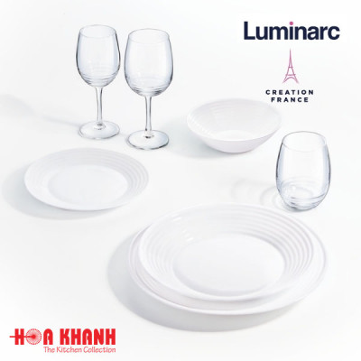 Đĩa Sâu Thủy Tinh Luminarc Harena 23cm cường lực, kháng vỡ - 1 đĩa - N5413