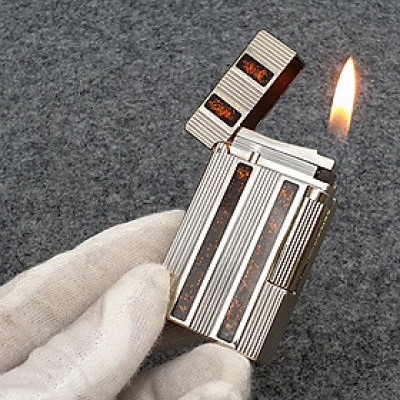 Vỏ Hột Quẹt Bật Lửa Upon Gas Đá D95B Họa Tiết Sơn Mài Họa Tiết Kẻ Dọc Đẹp Độc Lạ - Dùng Gas Đá Cao Cấp