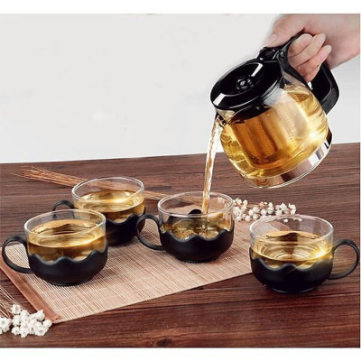 Bộ Ấm Chén Tử Sa Du Lịch Bộ Bình Trà Gốm Sứ 12 Món Tặng Kèm Túi Khăn Lau Cao Cấp