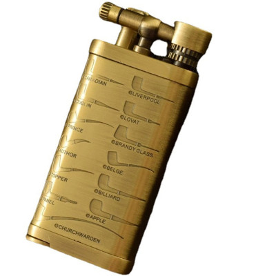 Vỏ Hột Quẹt Bật Lửa Gas Đá Jifeng JF-003B Châm T.ẩ.u Lửa Ngang Tiện Lợi Họa Tiết Độc Đáo Kiểu Dáng Nhỏ Gọn - Màu Vàng