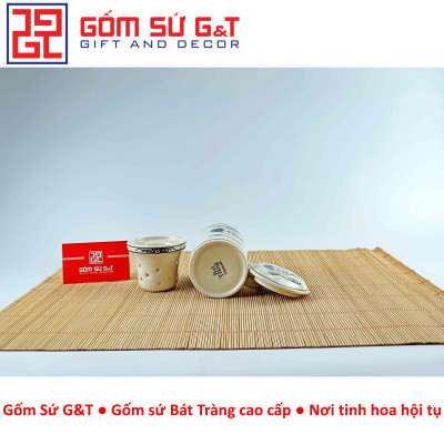 Cốc lọc trà vẽ xương cá