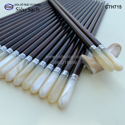 Đũa Trắc đầu ốc biển đai Bạc Super VIP - đủ mẫu (10 đôi/Hộp) dành cho nhà giàu - Sang trọng - Đẳng cấp