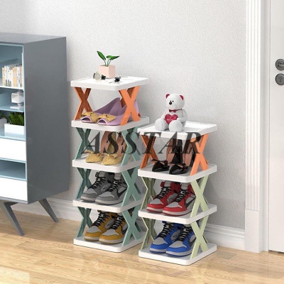 Kệ Để Giày Dép, Kệ Giày 5 Tầng Chữ X Có Thể Tháo Lắp Gấp Gọn 