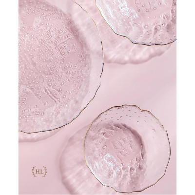 ĐĨA THỦY TINH SẦN VIỀN VÀNG | ĐĨA SẦN SÂU KẺ VÀNG KIM HOME LUXURY DECOR | BỘ ĐĨA THỦY TINH CAO CẤP | HÀNG CÓ SẴN