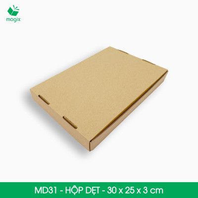MD31 - 30x25x3 cm - 25 Thùng hộp carton trơn đóng hàng