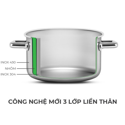 Nồi Inox liền khối Elmich Trimax Eco EL-3991