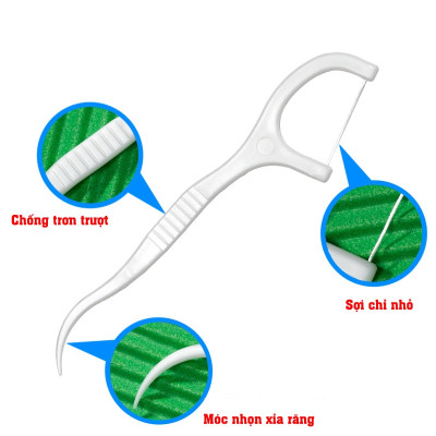 Combo 10 Hộp Tăm Chỉ Nha Khoa Hộp 50 Cây Tăm Chỉ Vệ Sinh Răng Miệng