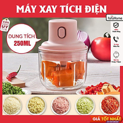 Máy Xay Tỏi Ớt Mini - Máy Xay Thịt Xay Tỏi Ớt đa năng Sạc Điện Có Cổng USB