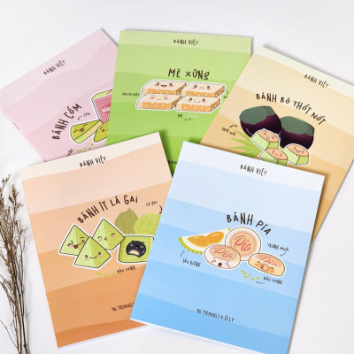 Tập Học Sinh Bánh Việt - Miền Nam - 4 Ô Ly - 96 Trang 80gsm - The Sun 05 - Mè Xửng