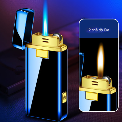 Vỏ Hột Quẹt Bật Lửa Gas JD-509 Khò 1 Tia 2 Chế Độ Lửa Kiêm Đèn Pin Chiếu Sáng Tiện Lợi - Nhiều Màu