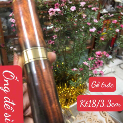 Ống đựng sì gà bằng gỗ trắc đỏ đen phong cánh lịch sự đẳng cấp 