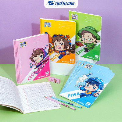 Tập học sinh 48 trang 4 ô ly vuông 2.5mm 100gsm Thiên Long - Akooland thế giới học cụ thần kỳ - Mẫu ngẫu nhiên