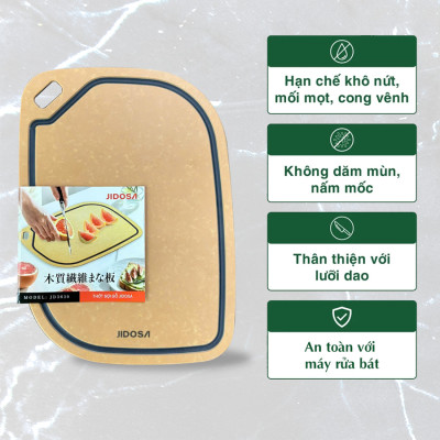 Thớt sạch sợi gỗ tự nhiên JIDOSA JD3830, an toàn, chống trầy xước , chống cong vênh dùng được trong máy rửa chén đa năng