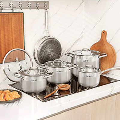 Bộ nồi inox cao cấp 5 đáy GUME GMPPS-2201 Hàn Quốc Hàng chính hãng