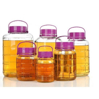 Bình Ngâm Rượu Thủy Tinh Nắp Tím Có Quai Xách Giá Rẻ Mã 2L và 3L