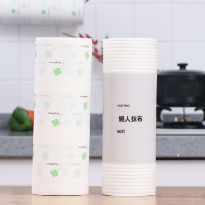 [SIÊU RẺ][Cuộn 50 Tờ] Giấy Lau Nhà Bếp Đa Năng Siêu Dai, Siêu Tiện Lợi - Cuộn Màu Trắng Có Thể Giặt Được