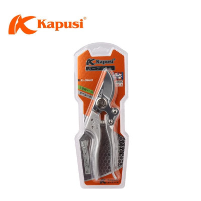 Kéo cắt tỉa cành cây KAPUSI TOOLS Nhật bản K-8618 cao cấp thép SK5, cấu tạo lò xo cỡ 8 icnh (20cm)