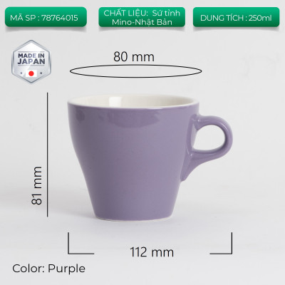 Ly sứ Origami Latte Cup 250ml uống trà cà phê