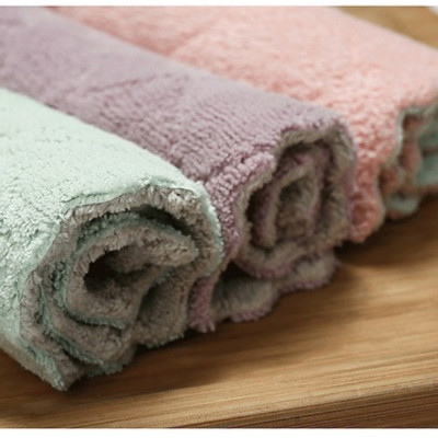 Khăn lau đa năng siêu thấm hút nước 2 mặt giúp vệ sinh nhà bếp (Màu sắc ngẫu nhiên)