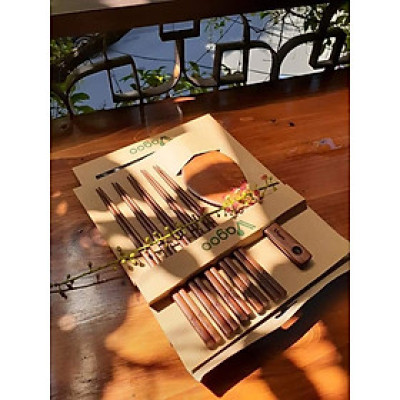 Bộ vá gỗ múc cơm và 5 đôi đũa gỗ hàng xuất đi Nhật, Hàn