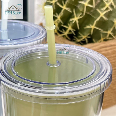 Ly nhựa 2 lớp dung tích lớn 1L Lock&Lock double wall cold cup HAP527