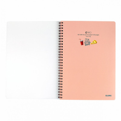 Vở lò xo kép Caro B5 bìa nhựa Klong- 120 trang; MS: 575 - Xanh