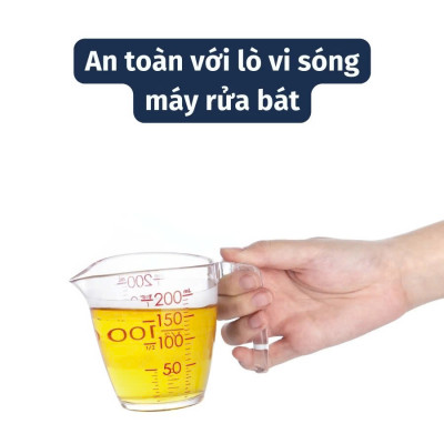 Cốc Đong YOKO INOCHI 200ml / 500ml – Ly Định Lượng Có Vạch Chia Rõ, Nhựa Nguyên Sinh An Toàn – Dùng Trong Nấu Ăn, Pha Chế
