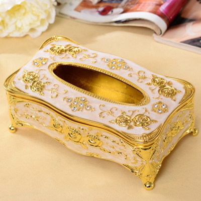 HỘP ĐỰNG GIẤY ĂN MẠ VÀNG KIỂU DÁNG MÀU SẮC HOA VĂN PHONG CÁCH CHÂU ÂU SANG TRỌNG