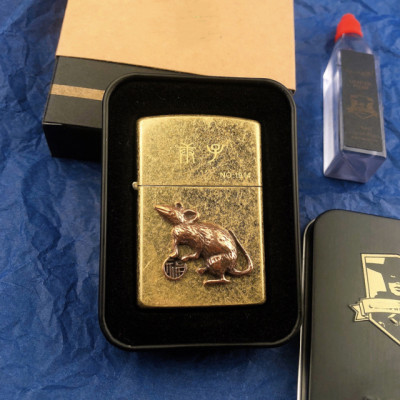 Vỏ Hột Quẹt Bật Lửa Xăng Đá Zorro Z91743 Họa Tiết Con Chuột - Dùng Xăng Bấc Đá Cao Cấp