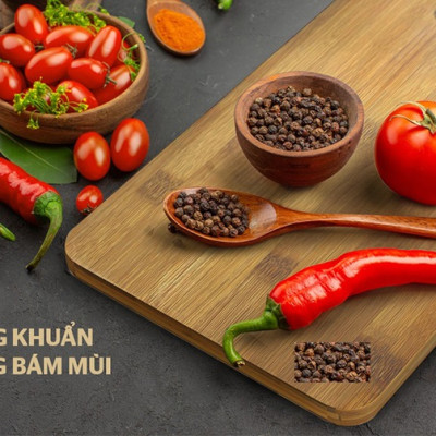 Thớt tre trúc tự nhiên ECO an toàn cho người sử dụng, thân thiện với môi trường, decor nhà bếp phong cách vintage- Bamboo Cutting board 