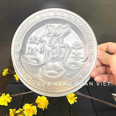 Khuôn rau câu, khuôn nhấn xôi, khuôn tạo hình xôi …. . Hình CHỮ PHÚC và THỎI VÀNG - siêu đẹp siêu sắc nét size 16cm. Chu