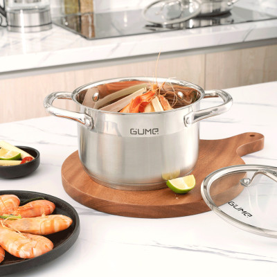Bộ nồi inox cao cấp 5 đáy GUME GMPPS-2201 Hàn Quốc Hàng chính hãng