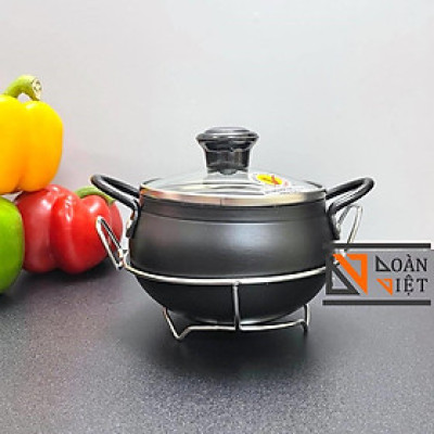 [Tặng ĐẾ INOX] Nồi Cơm Niêu mẫu MỚI SIÊU ĐẸP làm từ HỢP KIM NHÔM VÂN ĐÁ CHỐNG DÍNH. Niêu NHÔM đức Nguyên khối ĐẴNG CẤP.
