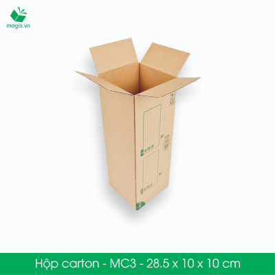 MC3 - 28.5x10x10 cm - 60 Thùng hộp carton đóng hàng