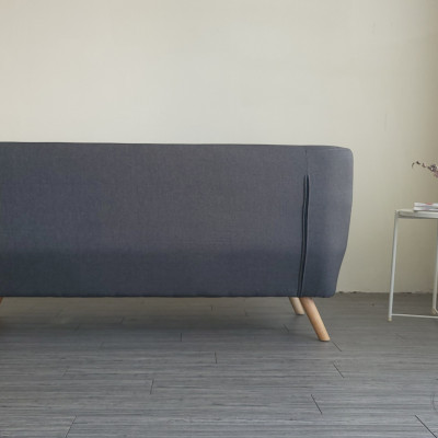 Sofa ghế băng dài Tundo 1m8 nệm rời tháo giặt màu xám.