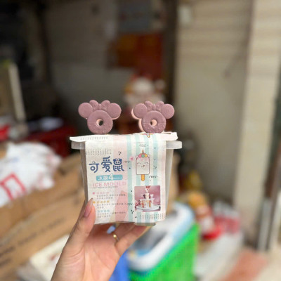 Hộp 4 Khuôn Làm Kem Hình Tai Gấu – Tái Sử Dụng, Dễ Thương, Tiện Lợi Mùa Hè - HÀNG CHÍNH HÃNG MINIIN
