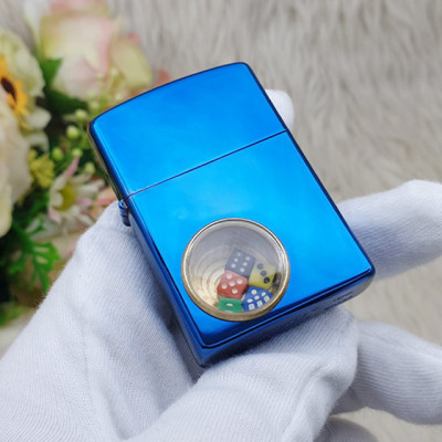Vỏ Hột Quẹt Bật Lửa Xăng Đá Zorro Z91730 Xúc Xắc Đẹp Độc Lạ - Dùng Xăng Bấc Đá Cao Cấp