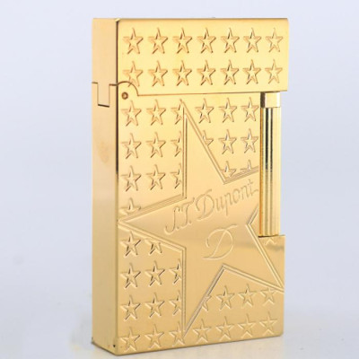 Vỏ Hột Quẹt Bật Lửa Gas Upon Màu Vàng Hình Ngôi Sao D85 Dòng 2 Line Tiếng Kêu Hay Cầm Chắc Tay - Dùng Gas Đá