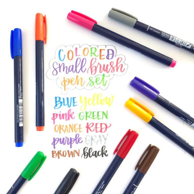 Combo 2 bút viết thư pháp Tombow Fudenosuke Colouring chuyên viết hán tự, thư pháp, brush lettering