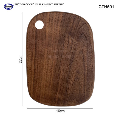 Thớt cỡ nhỏ gỗ óc chó nhập khẩu Mỹ - khay bánh mì/trái cây tráng miệng/bít tết/ trang trí bàn ăn - CTH501