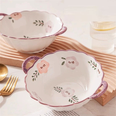 Bộ Bát Đĩa Hoa Tím Nhẹ Nhàng Thanh Lịch Thương Hiệu Gosu