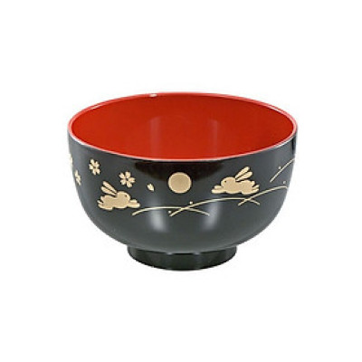 Bát tròn Tanaka sơn mài in họa tiết sang trọng nội địa Nhật Bản